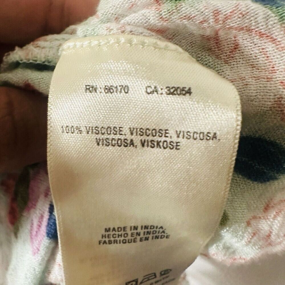 Anthropologie Meadow Rue Top Mint Sage Green SZ S Floral Cottagecore Peasant - Picture 10 of 10